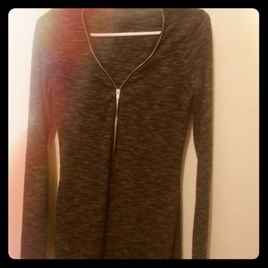 Grey Zip Up Day Dress